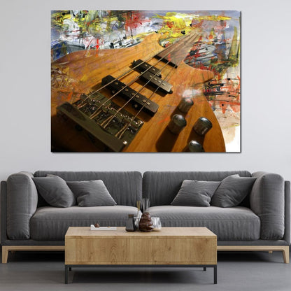 Bass Guitar Canvas Wall Art