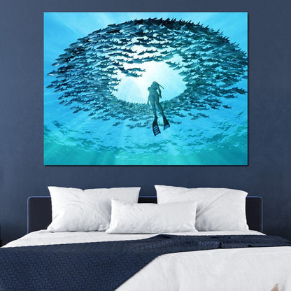 Eye of the Ocean Canvas Wall Art