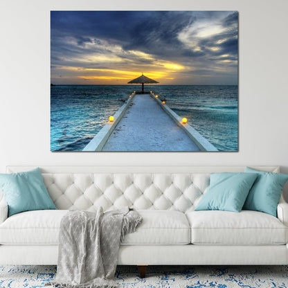 Maldivian Sunset Canvas Wall Art