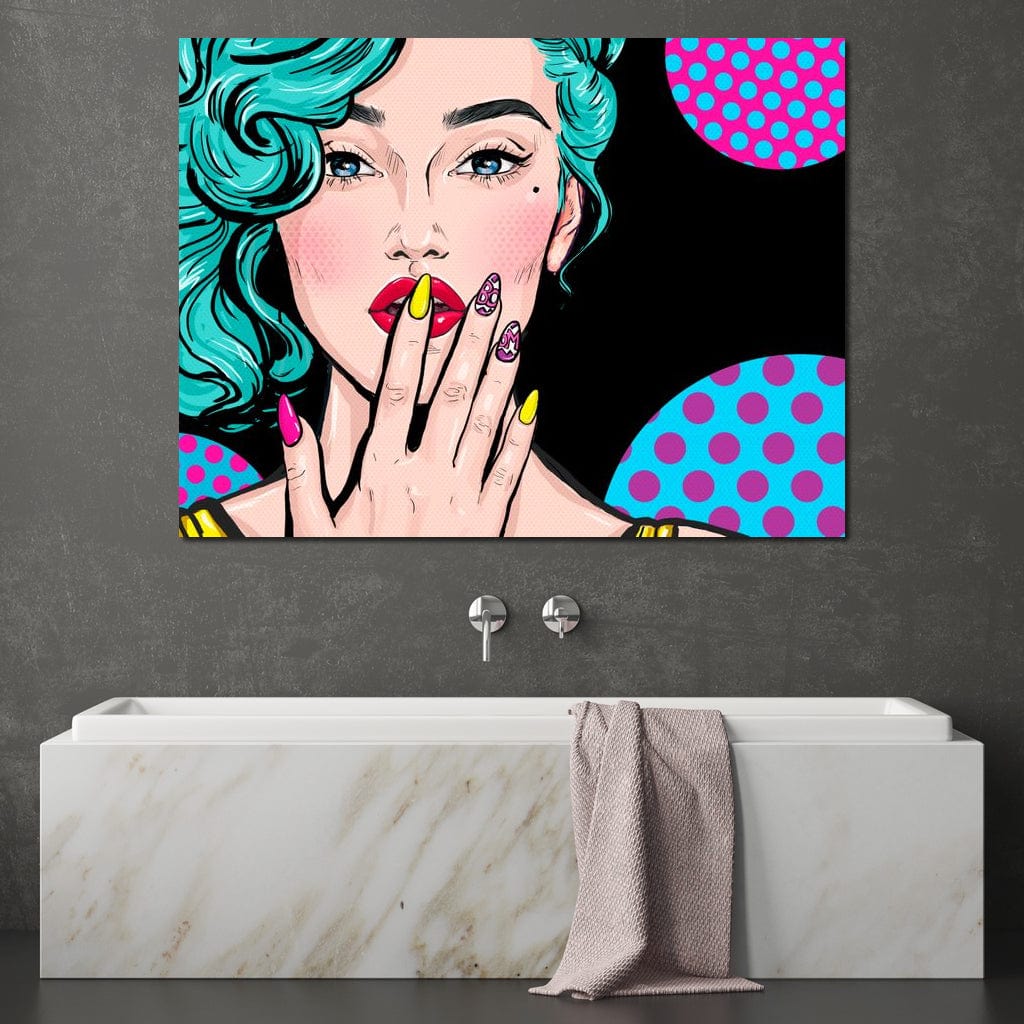 Pop Art Lady Canvas Wall Art