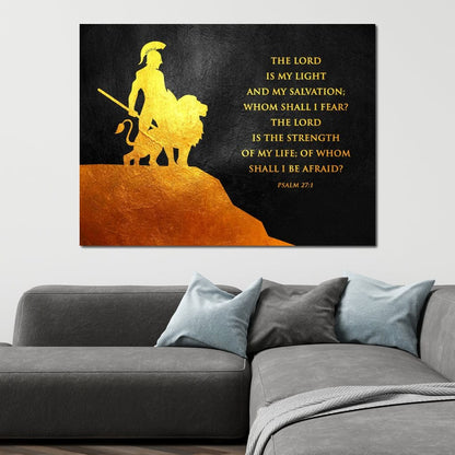 Psalm 27:1 Canvas Wall Art