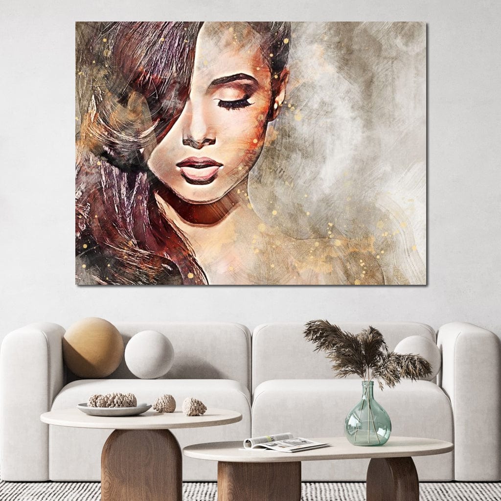 Girl Watercolor 4 - Mateo Canvas Wall Art
