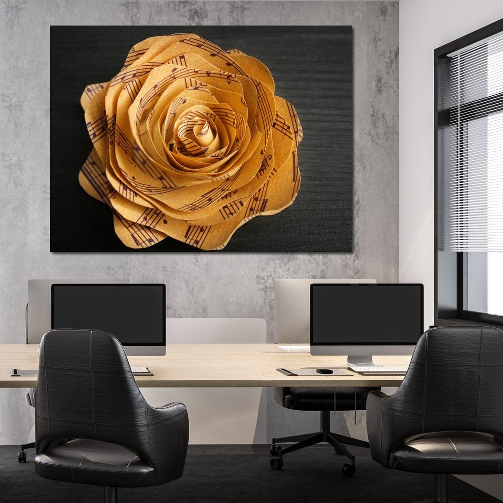 Musical Flower Canvas Wall Art