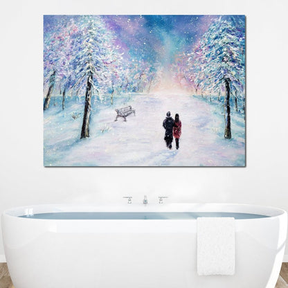 Winter Walk Canvas Wall Art