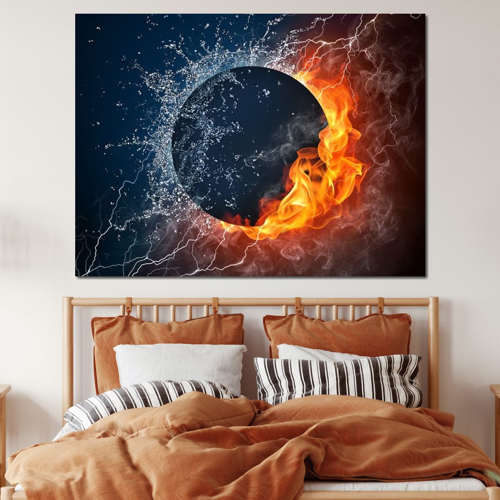 Black Hole Elements Canvas Wall Art
