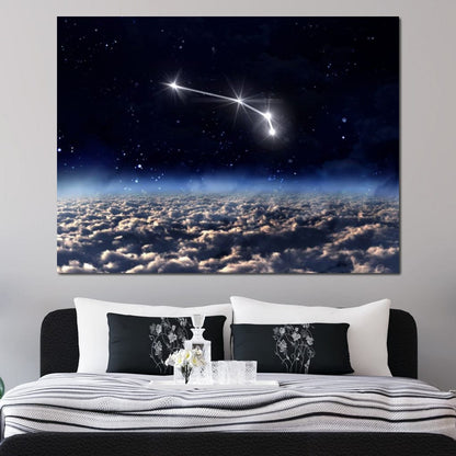 Aries Horoscope Constellation Canvas Wall Art