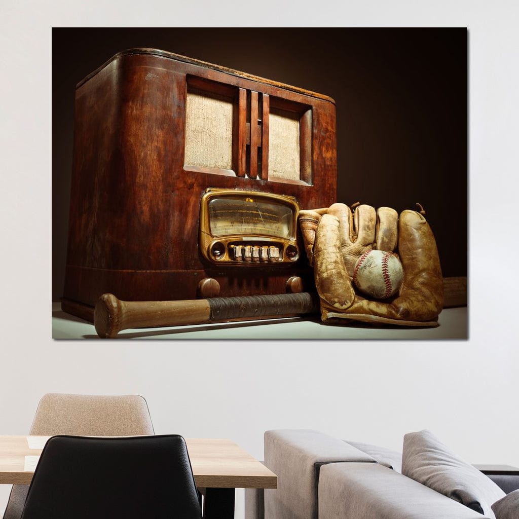 Vintage Baseball Canvas Wall Art