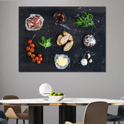 Sandwich Ingredients Canvas Wall Art
