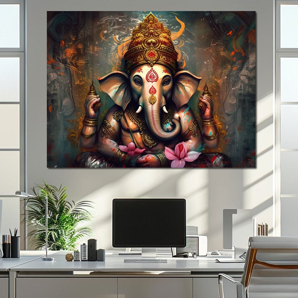 Ganesha's Wealth Canvas Wall Art
