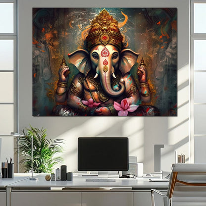 Ganesha's Wealth Canvas Wall Art