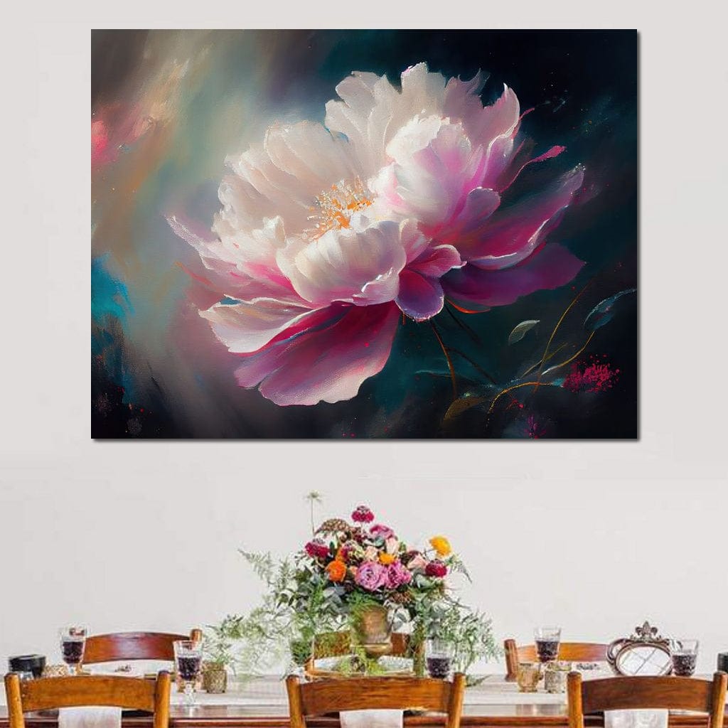 Peonie Flower 3 Canvas Wall Art