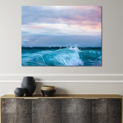 Blue Waves Canvas Wall Art