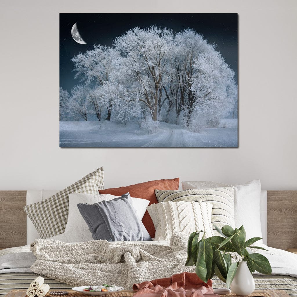 Winter Snow Forest Canvas Wall Art