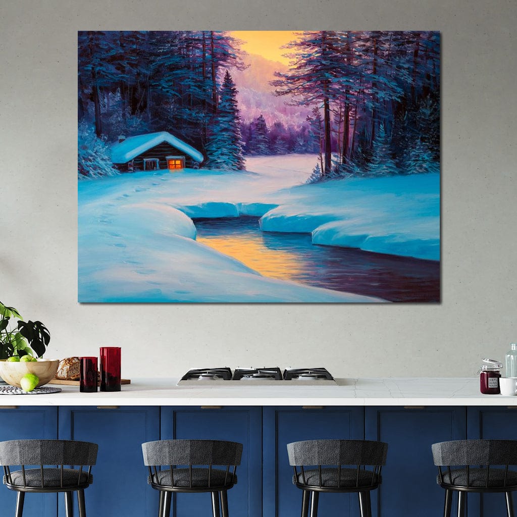 Winter Forest Home Canvas Wall Art