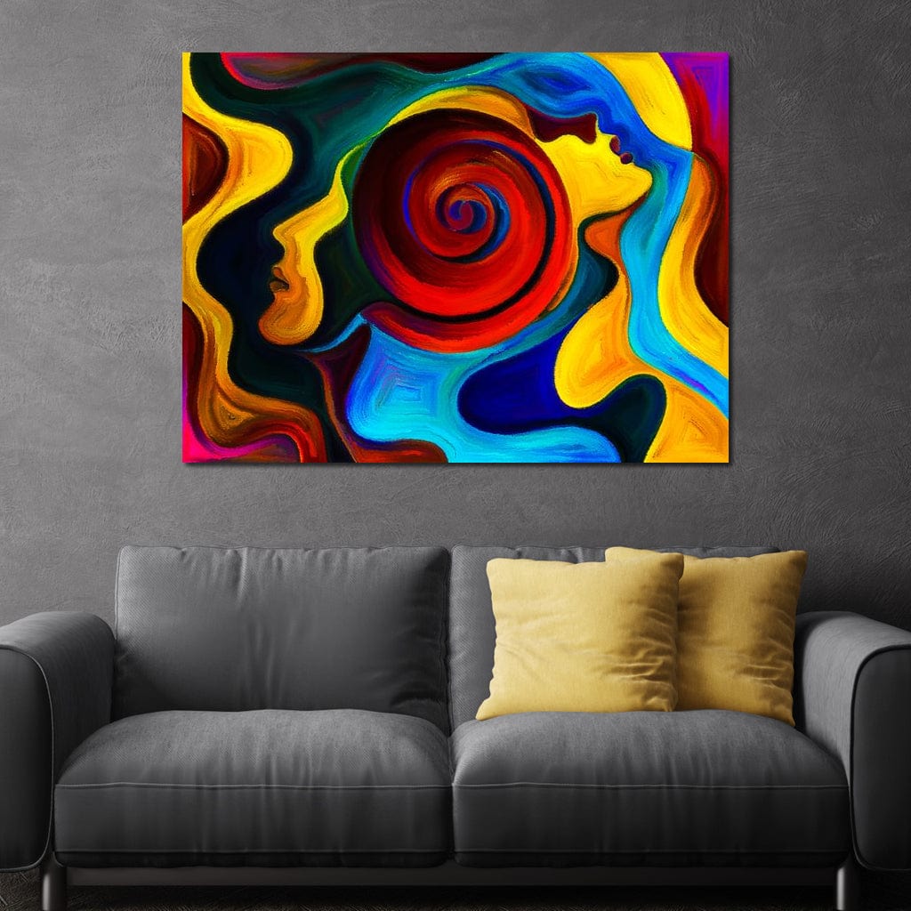 Red Swirl Canvas Wall Art