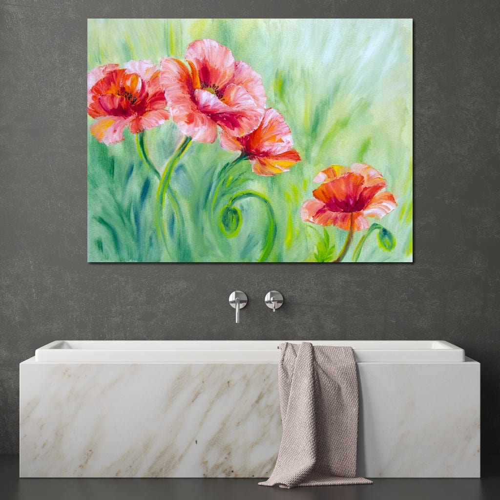 Summer Poppies Canvas Wall Art