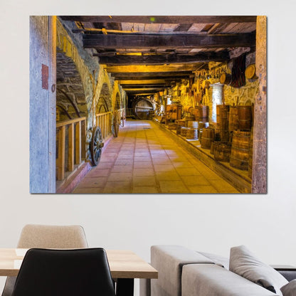 Inside the Old Barn Canvas Wall Art