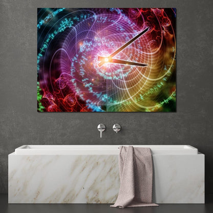 Spacetime Clock Canvas Wall Art
