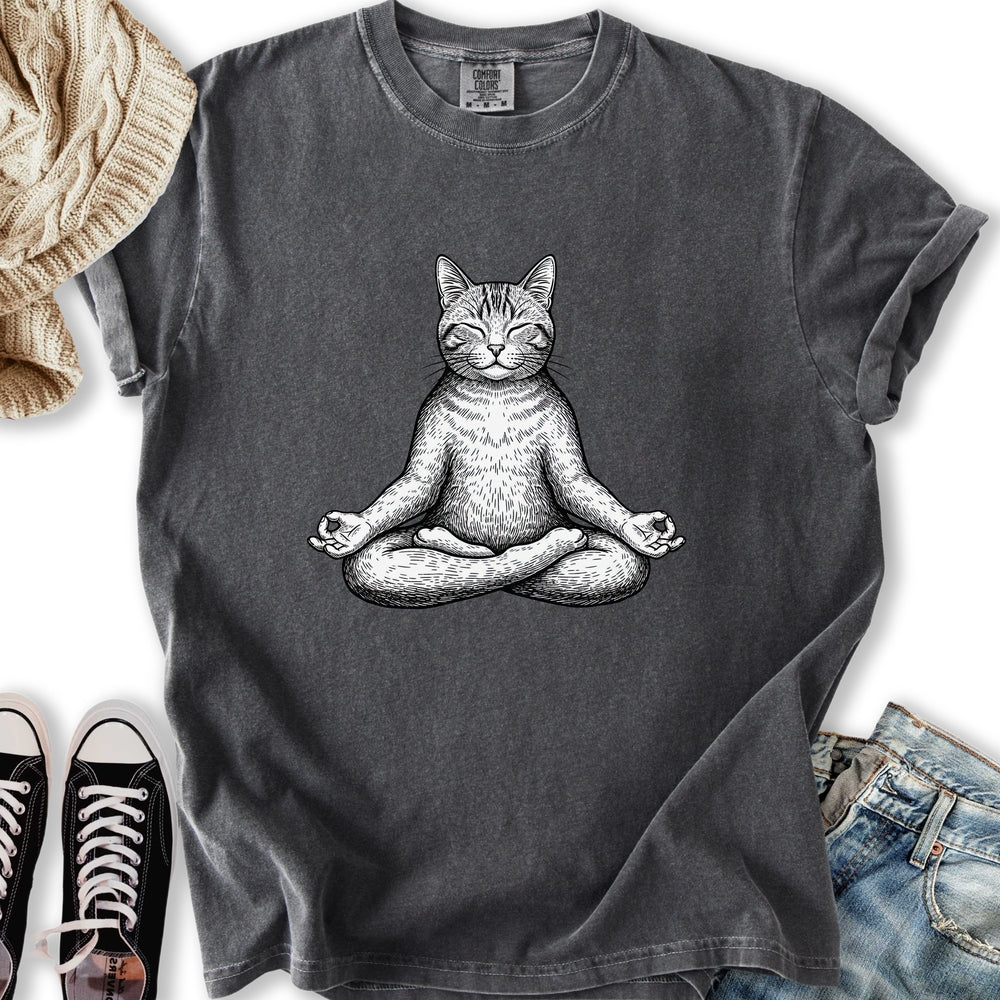 Yoga Lotus Cat Relaxed Tee