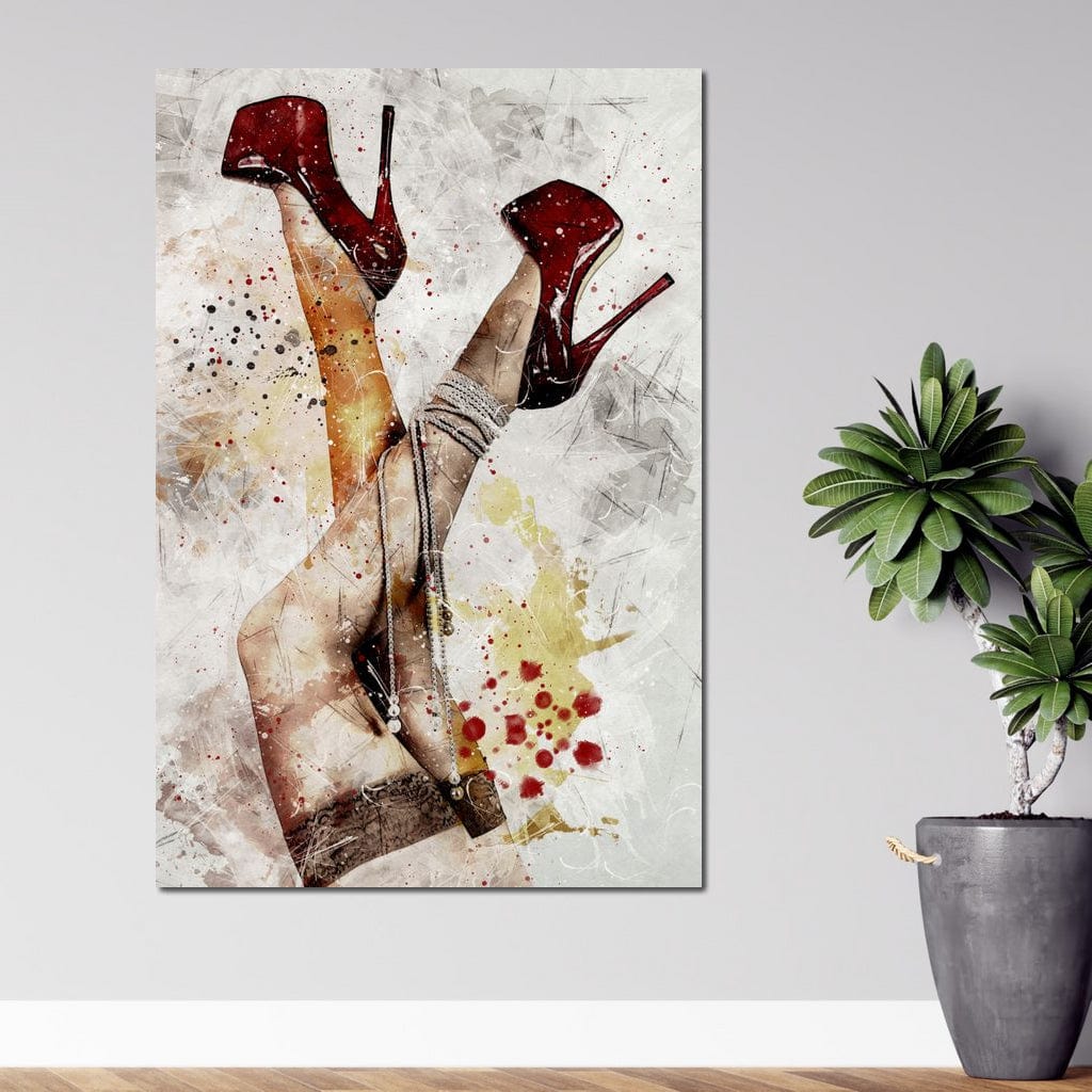 Heels and Pearls Canvas Wall Art