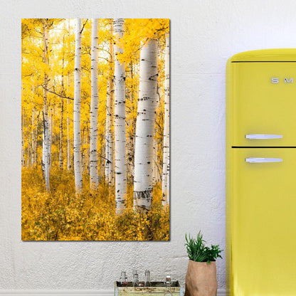 Yellow Forest - Colorado Canvas Wall Art