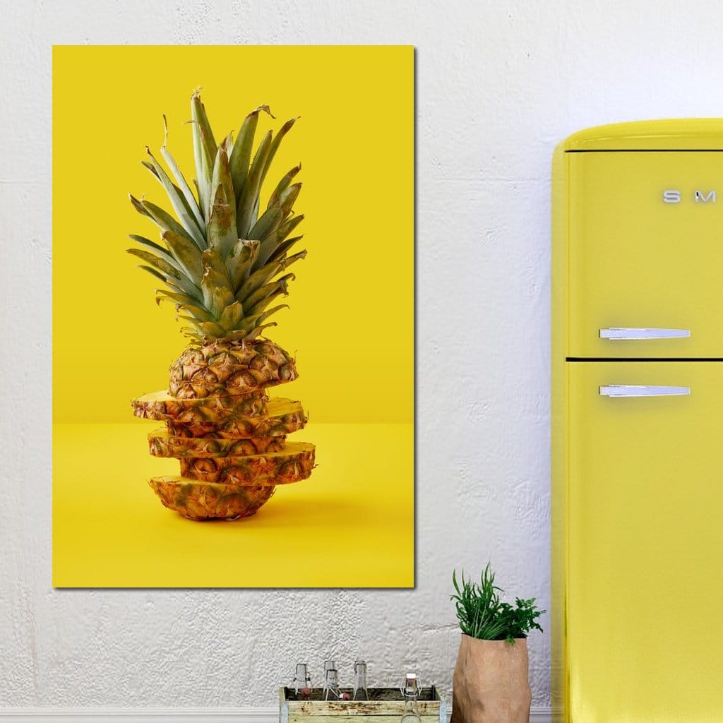 Sliced Pineapple Canvas Wall Art
