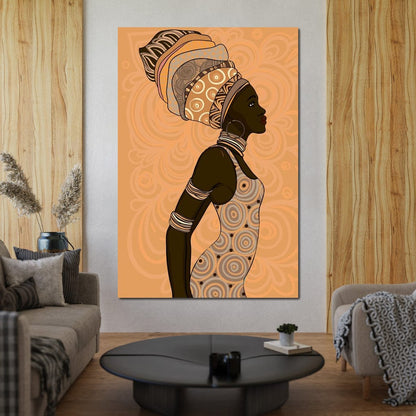 African Lady Canvas Wall Art