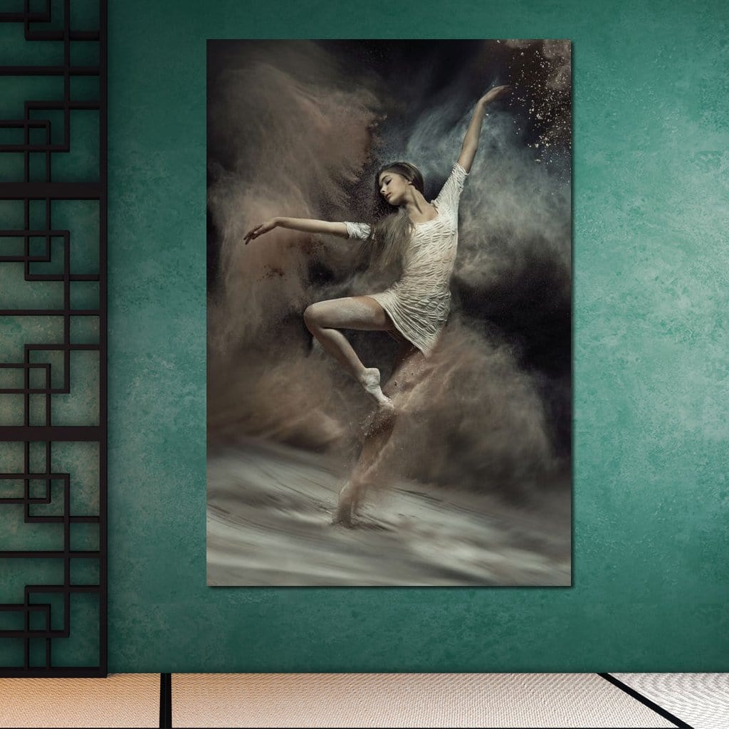 Ballet Dancer in the Desert Canvas Wall Art