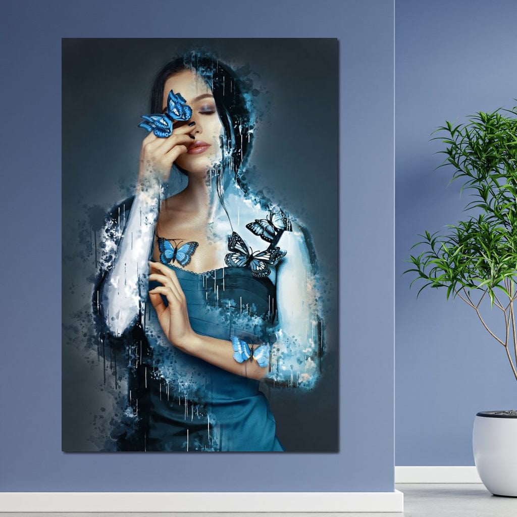 Butterfly Angel Canvas Wall Art