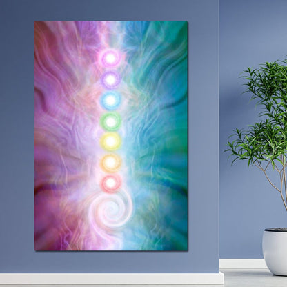 Kundalini Energy Chakra Canvas Wall Art