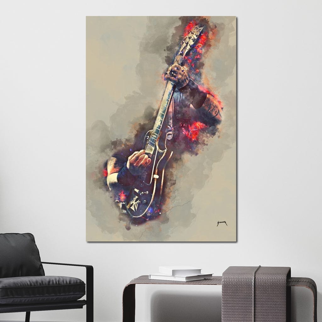James Hetfield's Electric Guitar Canvas Wall Art