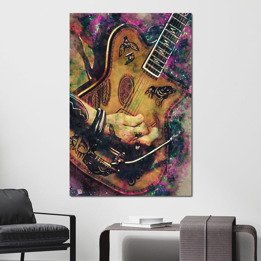 Johnny Depp's Guitar Canvas Wall Art