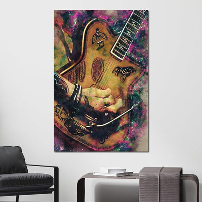 Johnny Depp's Guitar Canvas Wall Art