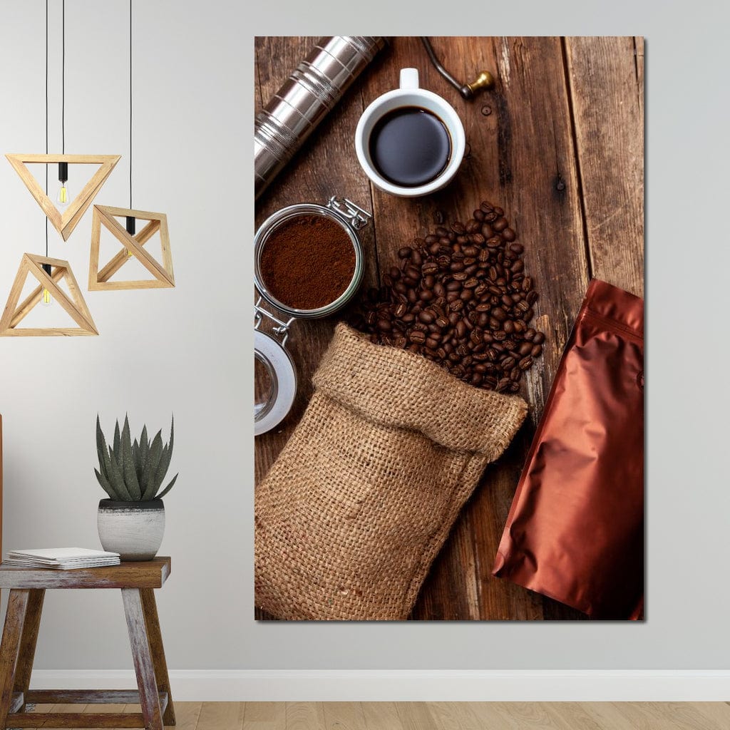 Fresh Coffee Bag Canvas Wall Art