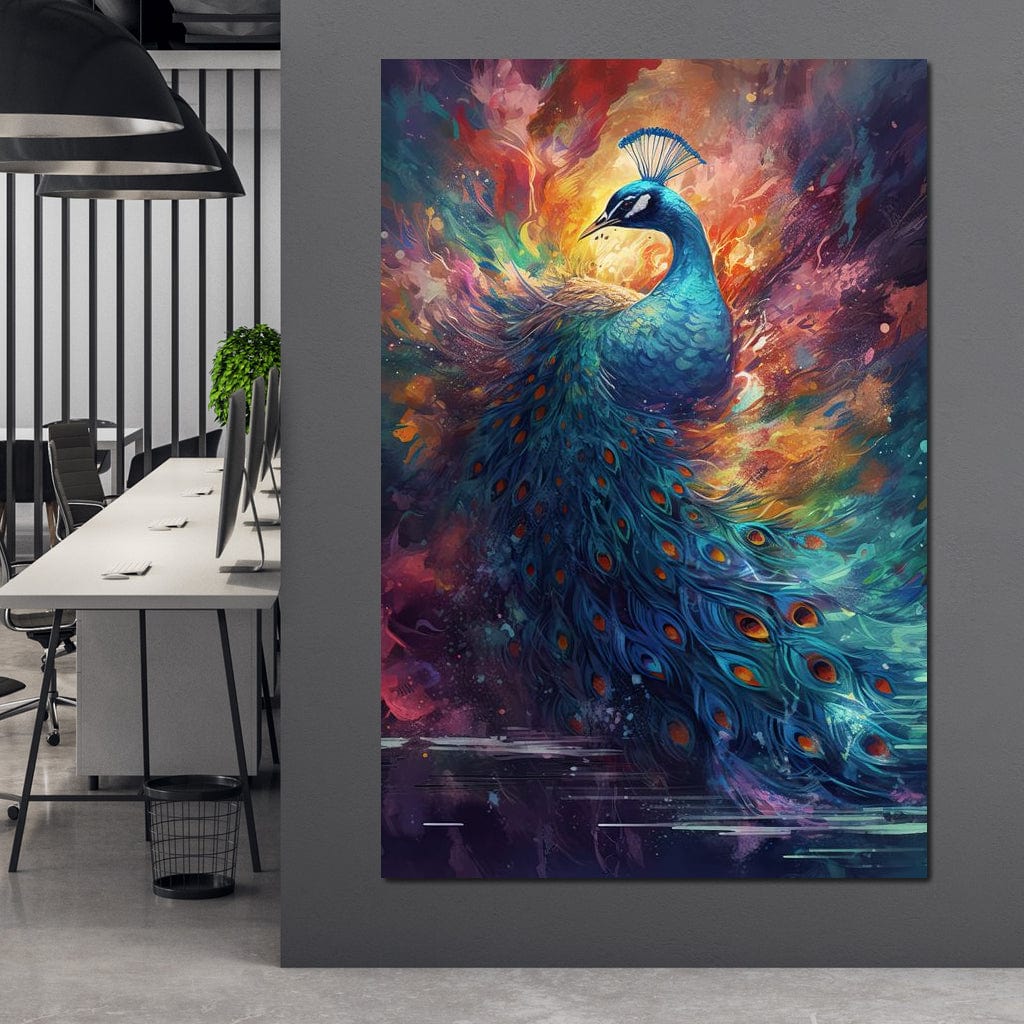 Sacred Peacock Canvas Wall Art