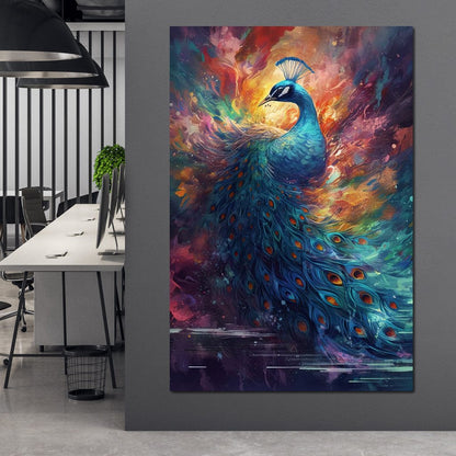 Sacred Peacock Canvas Wall Art