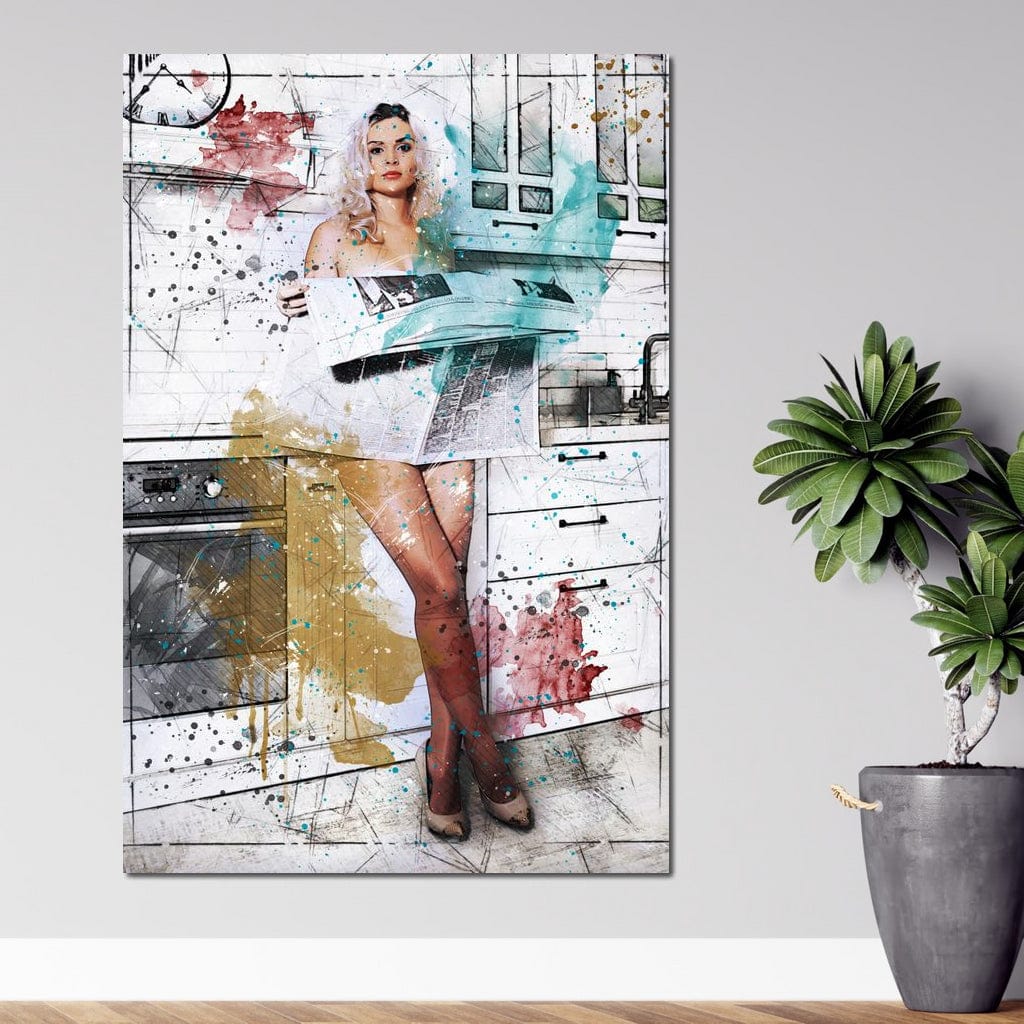 Morning News Canvas Wall Art