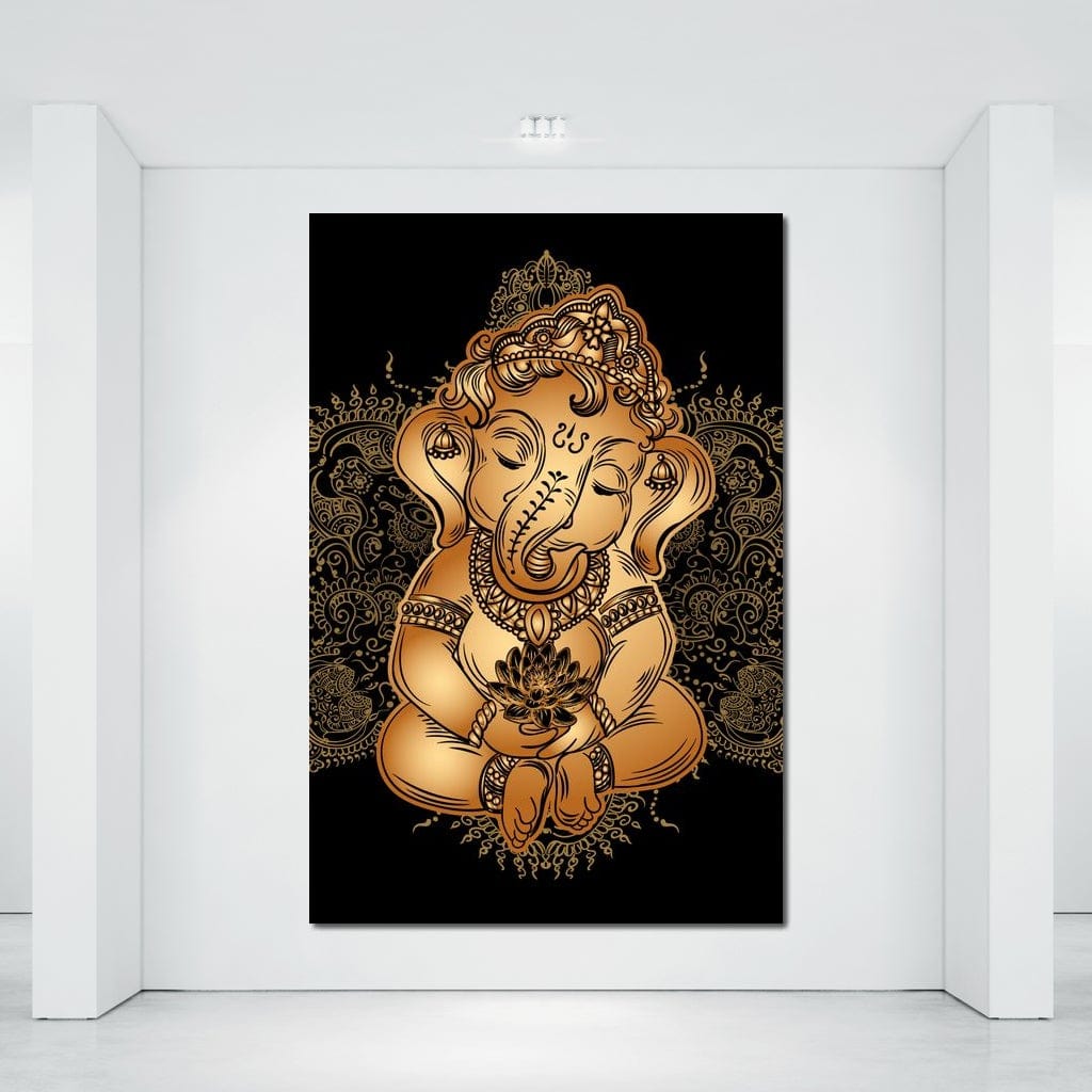 Baby Ganesh Canvas Wall Art