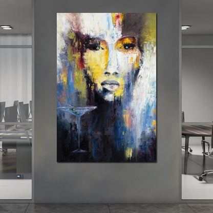 Martini Portrait Canvas Wall Art
