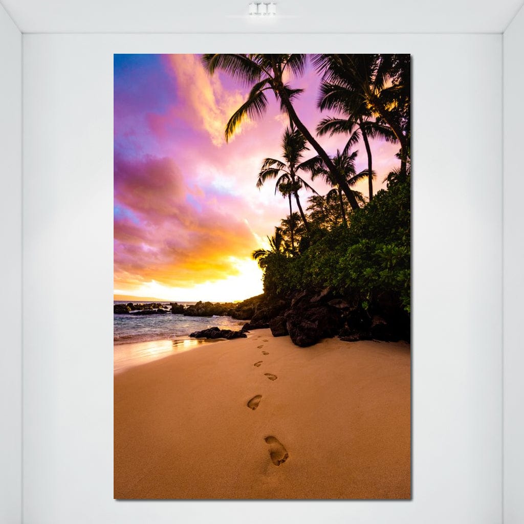Footprints in the Sand Canvas Wall Art
