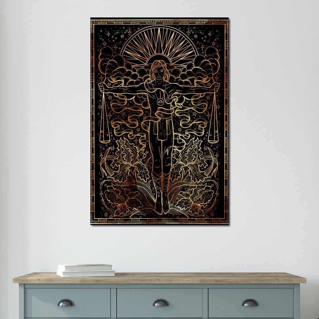 Zodiac sign Libra Canvas Wall Art