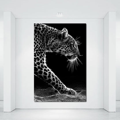 Black and white Leopard Canvas Wall Art
