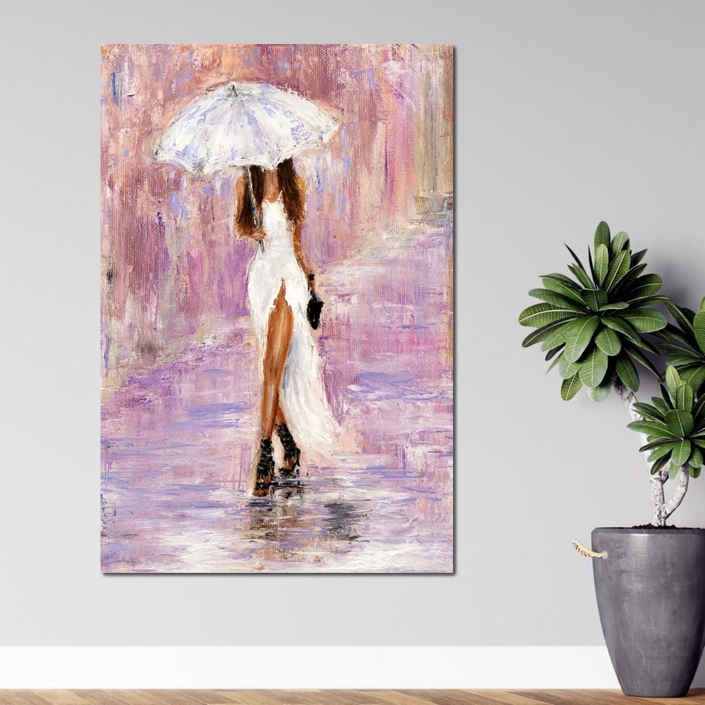 The Bridesmaid Under the Rain Canvas Wall Art