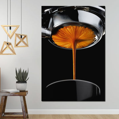 Espresso Stream Canvas Wall Art