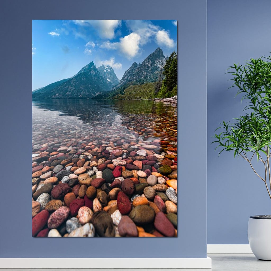 Colored Pebbles Canvas Wall Art