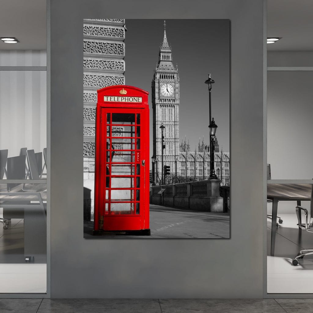 Westminster Phone Box Canvas Wall Art