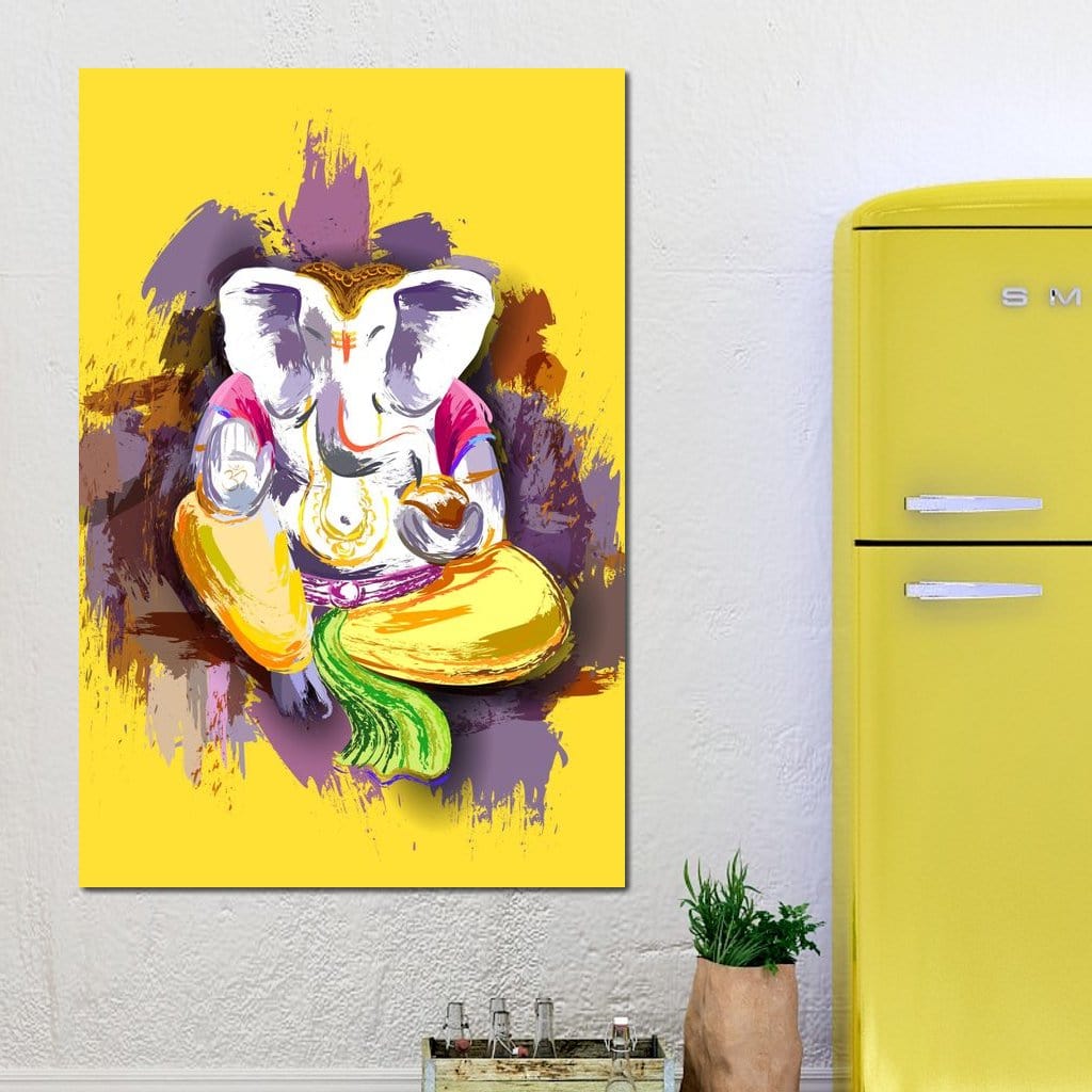 Jai Shree Ganesh Canvas Wall Art