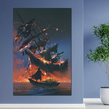 Stealing The Treasure Canvas Wall Art
