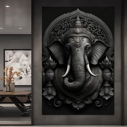 Ganesha's Might Canvas Wall Art