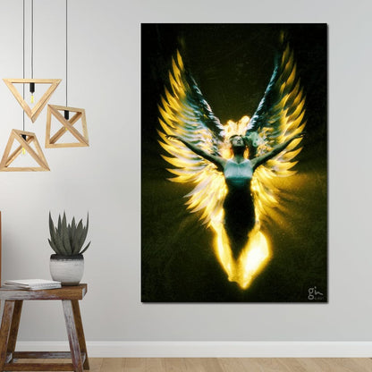 Angel Wings in Awe - G'n Art Canvas Wall Art